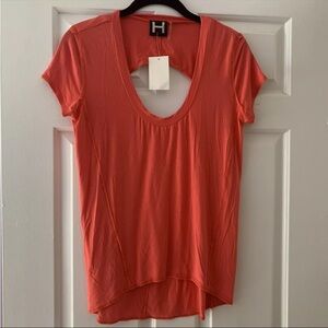 H By Boudeaux Women’s Coral Cut Out Open Back Inside Out Stitch NWT Size Small